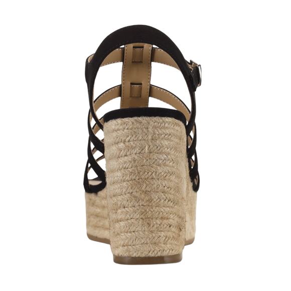 Sun + Stone Women’s Wesleyy Wedge Espadrille Sandals Black Size 6 1/2 - Picture 3 of 5